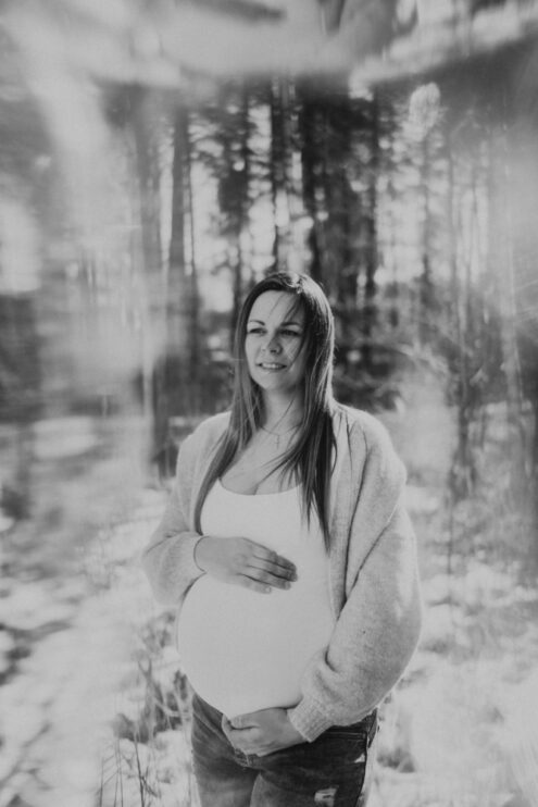 Gaidību fotosesija ziemā